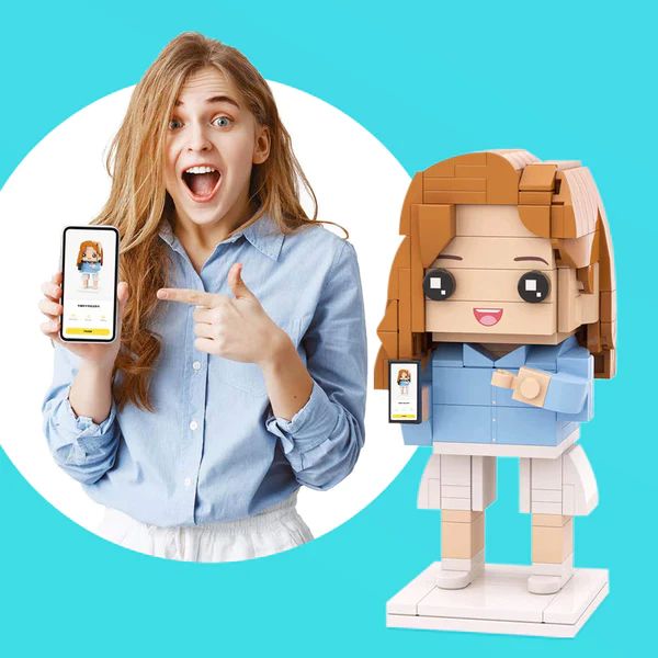 Gift For Cool Mom Full Body Customizable 1 Person Custom Brick Figures Mother's Day