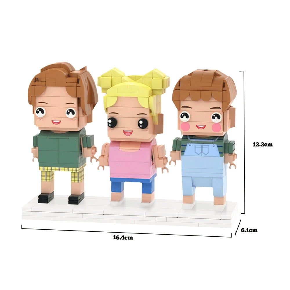 Gifts for Family Full Body Customizable 3 People Custom Brick Figures Universal Interlocking Plastic Toy Perfect For Christmas Gift Exchange Themes