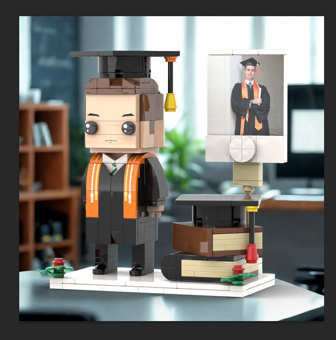Gift for Police Customizable 1 Person Gift Full Body Custom Brick Figures Occupational Gift