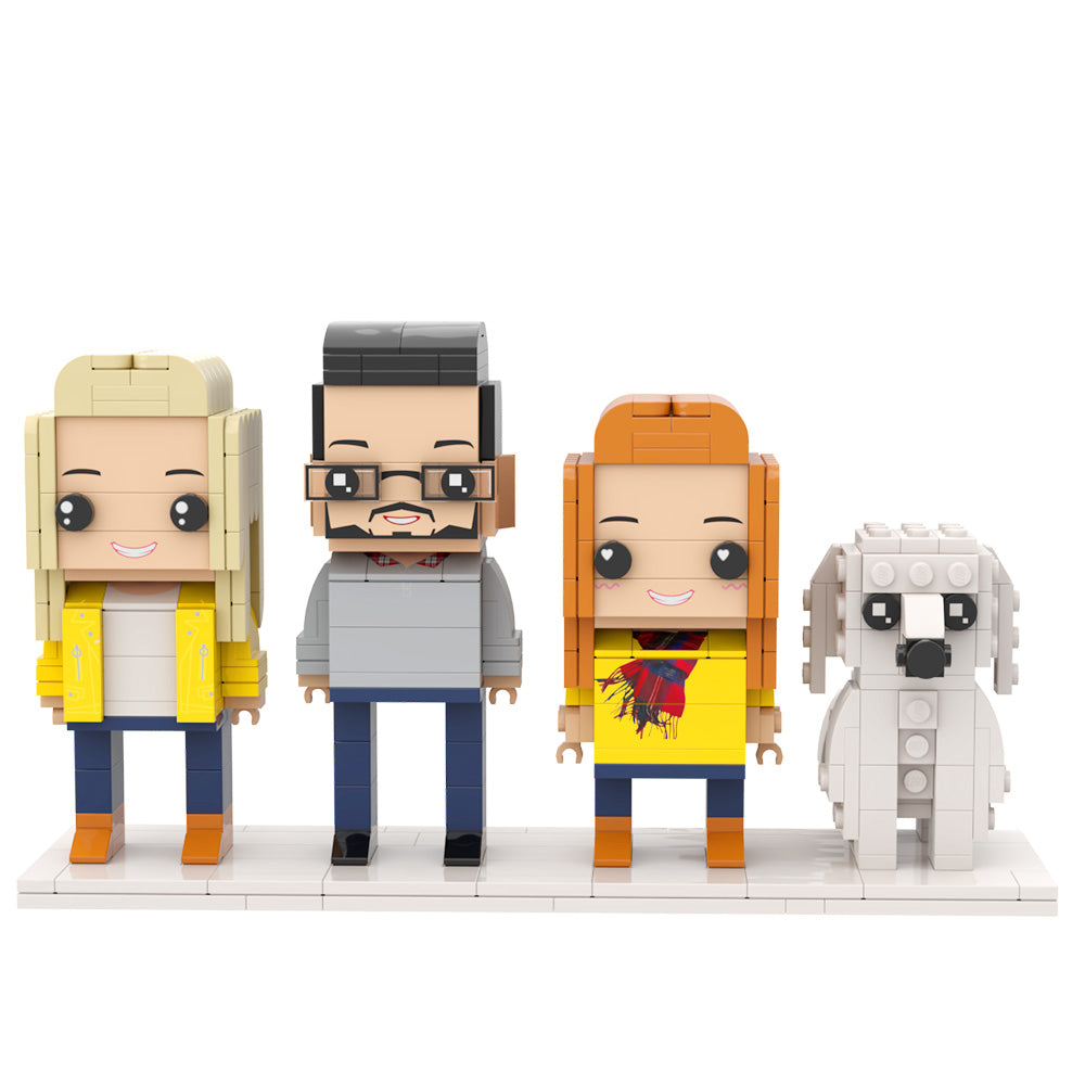 Personalized 1 People Fully Body People With Dog and Cat Pets Family Gifts