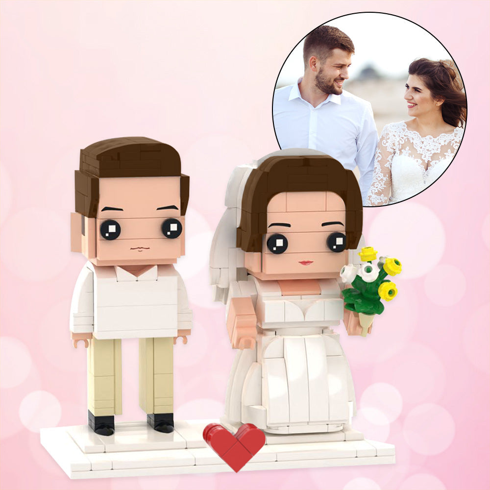 We Got Married Fully Body Customizable 2 People Custom Brick Figures Brick Me Figures