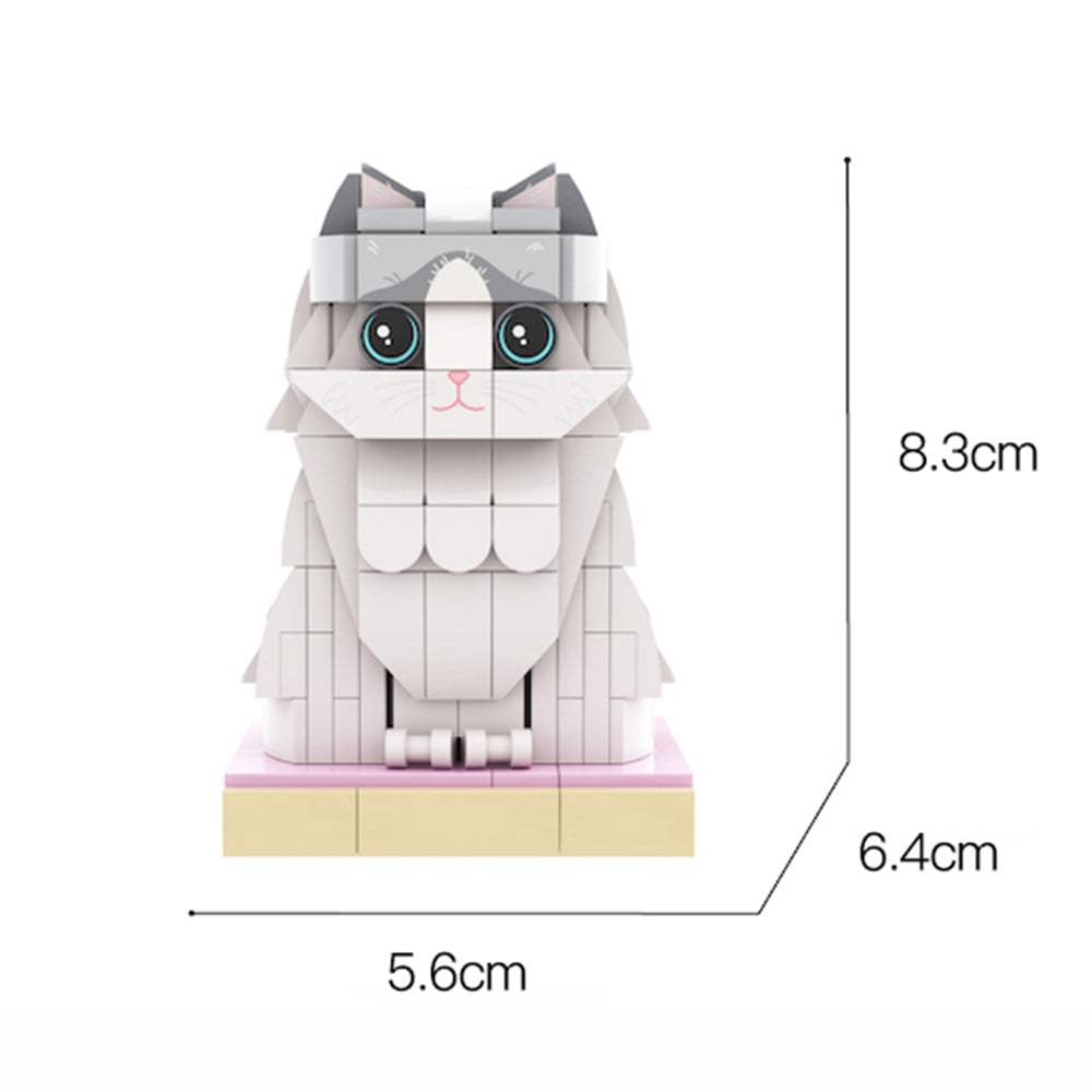 Fully Body Customizable 1 Cat Photo CustomBrick Figures Universal Interlocking Plastic Toy Brick Me Figures Customized Cat Only