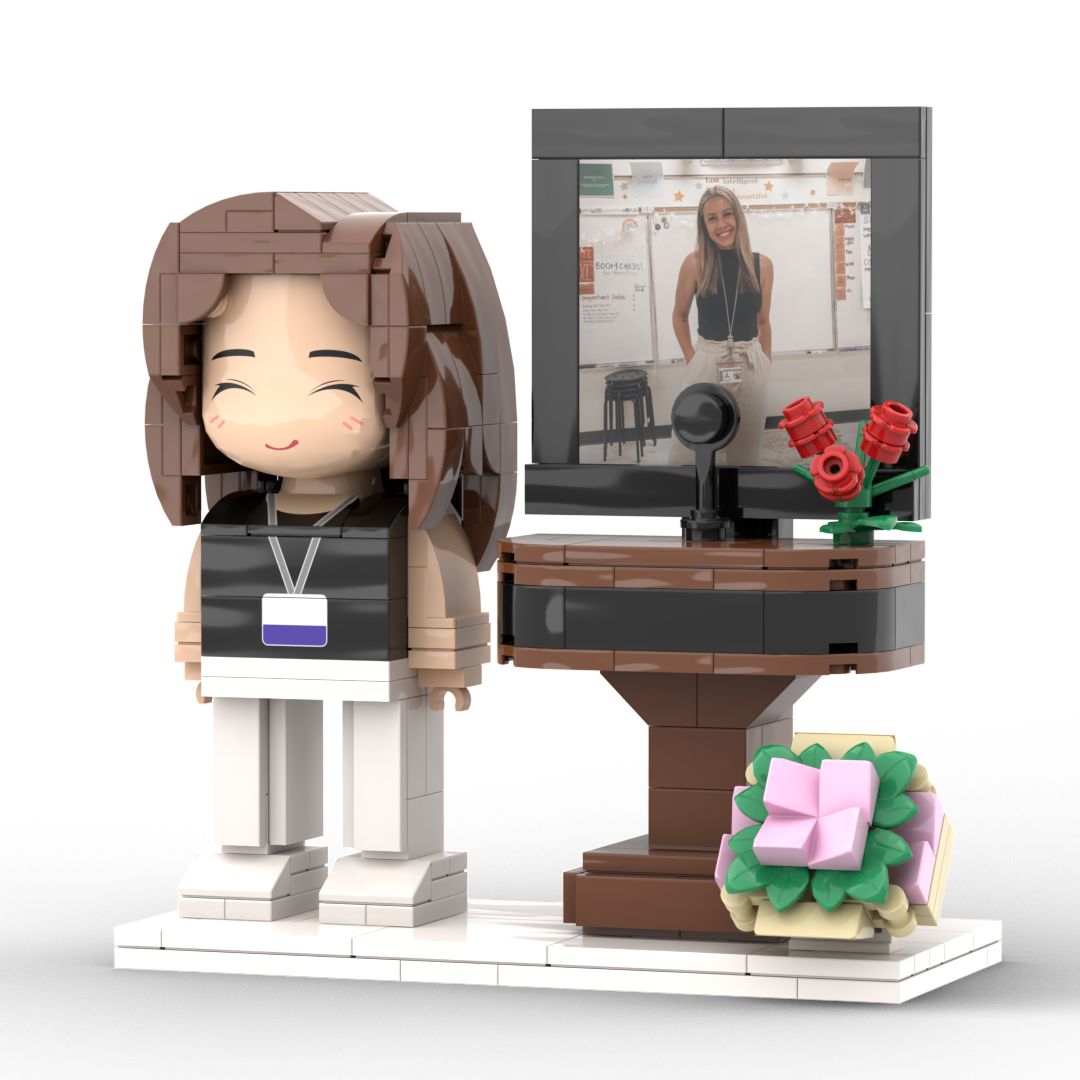 Gift for Police Customizable 1 Person Gift Full Body Custom Brick Figures Occupational Gift