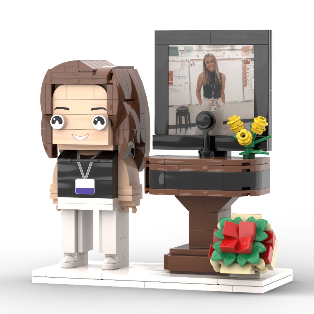 Gift for Police Customizable 1 Person Gift Full Body Custom Brick Figures Occupational Gift