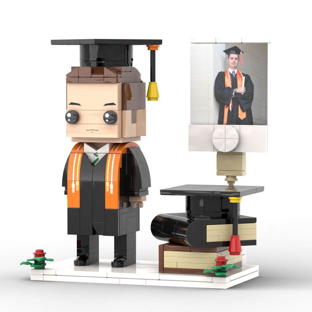 Gift for Police Customizable 1 Person Gift Full Body Custom Brick Figures Occupational Gift