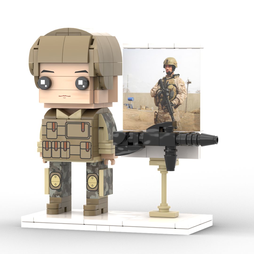 Gift for Police Customizable 1 Person Gift Full Body Custom Brick Figures Occupational Gift