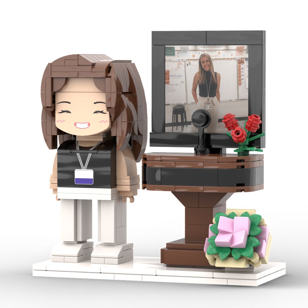 Gift for Police Customizable 1 Person Gift Full Body Custom Brick Figures Occupational Gift