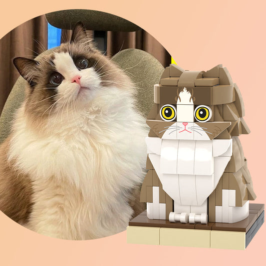 Fully Body Customizable 1 Cat Photo CustomBrick Figures Universal Interlocking Plastic Toy Brick Me Figures Customized Cat Only