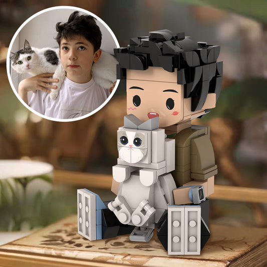 Custom Cute Brick Figures Personalized Sitting Brick Figures Universal Interlocking Plastic Toy Christmas Gift Ideas For 10 Year Old Boy